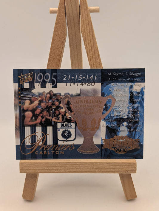 2003 Select AFL XL Ultra AFL/VFL Premiership Commemorative PC2 Carlton 1995 FRENLY BRICKS - Open 7 Days