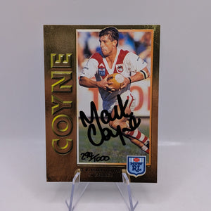 Mark Coyne Gold Signature Card #294/1000 Numbered NSW RL FRENLY BRICKS - Open 7 Days