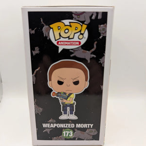 FUNKO POP VINYL - ANIMATION - RICK AND MORTY - WEAPONIZED MORTY - #173 FRENLY BRICKS - Open 7 Days