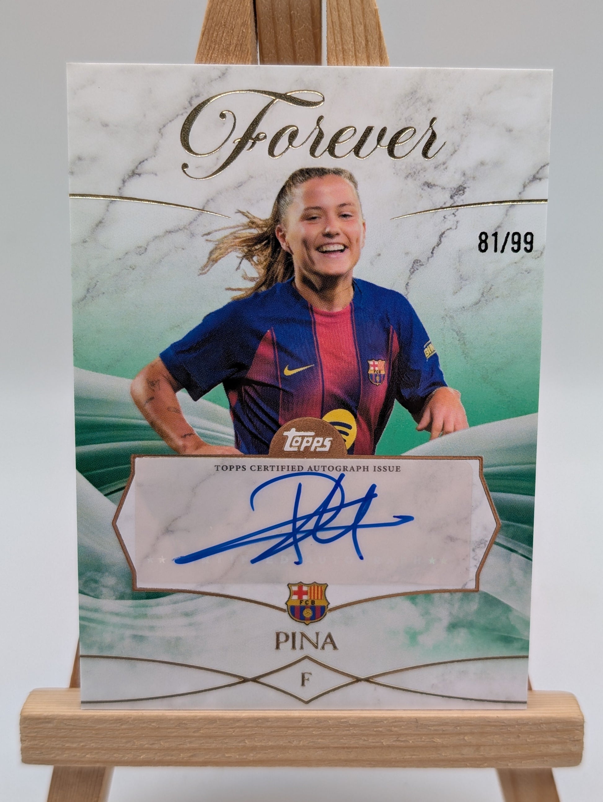 Topps Barcelona Forever Claudia Pina Auto /99 FRENLY BRICKS - Open 7 Days