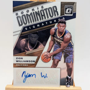 2019-20 Donruss Optic Rookie Auto Zion Williamson Dominators /49 FRENLY BRICKS - Open 7 Days