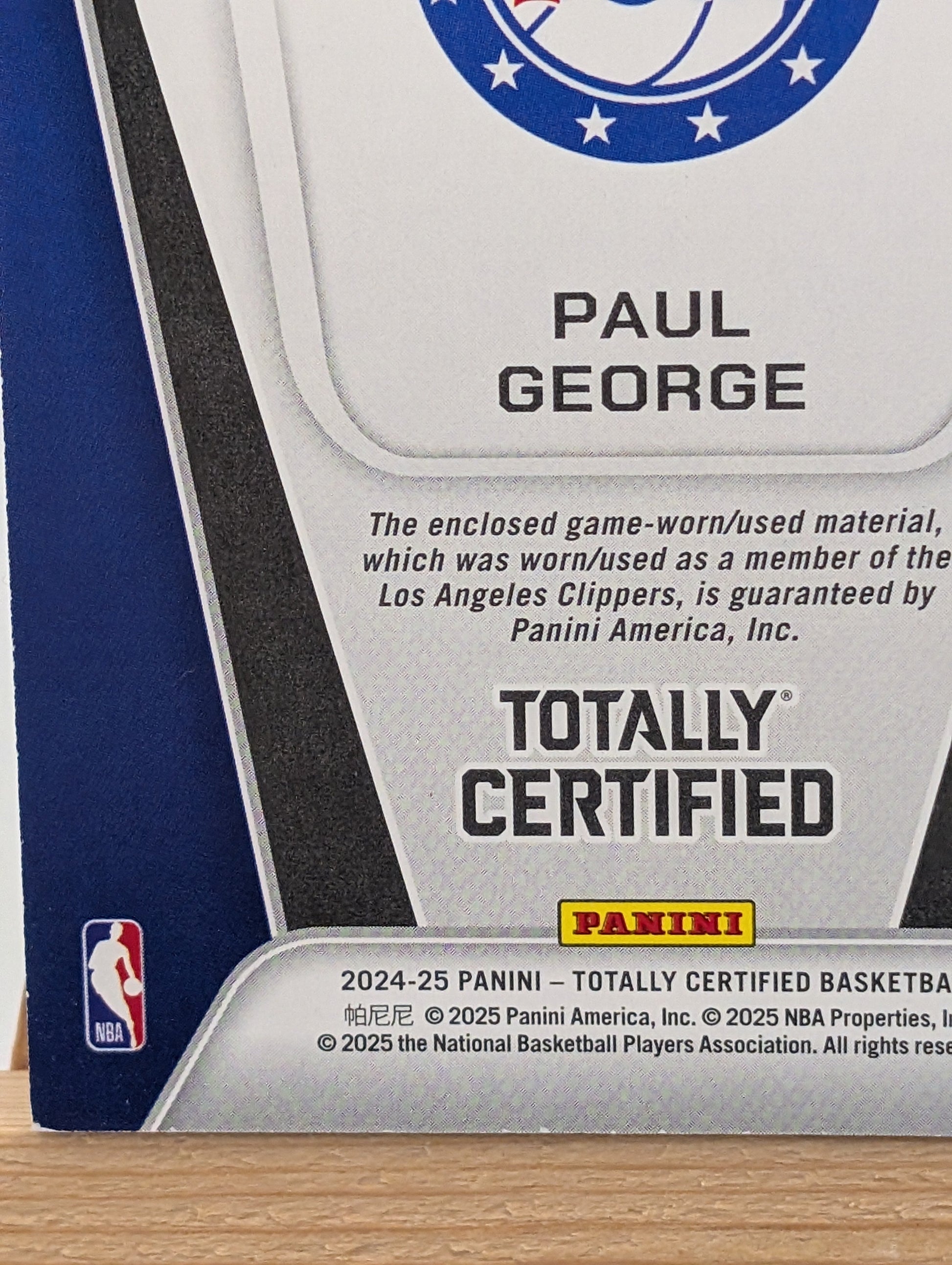 2024-25 Totally Certified Paul George Gamers Patch GOLD /10 FRENLY BRICKS - Open 7 Days