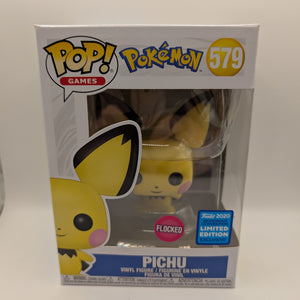 POKEMON FUNKO POP - PICHU FLOCKED #579 - 2020 WONDEROUS CONVENTION LMTD EDITION FRENLY BRICKS - Open 7 Days