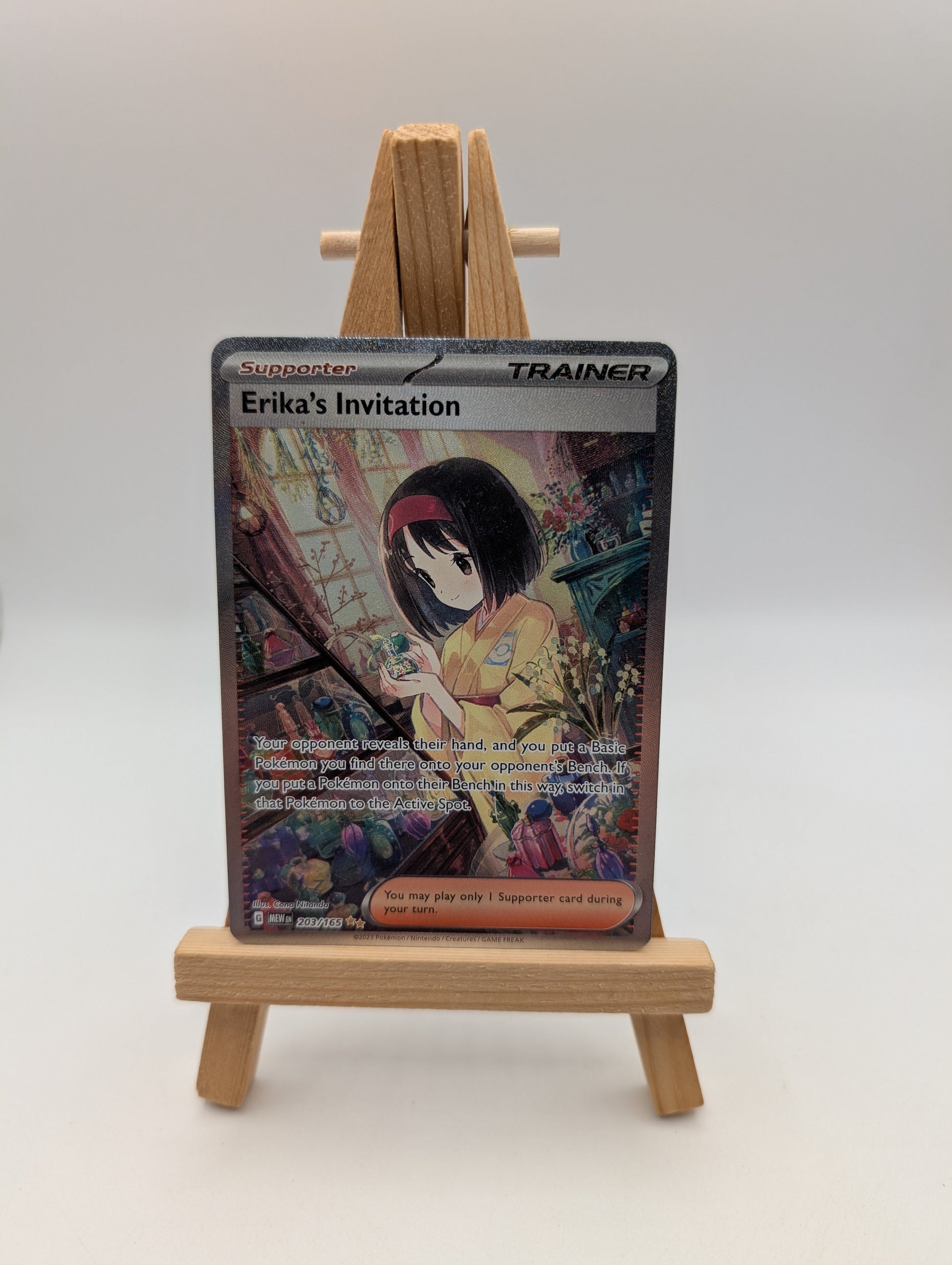 Pokemon TCG Cards Erika's Invitation 203/165 SV 151 Special Illustration Rare FRENLY BRICKS - Open 7 Days