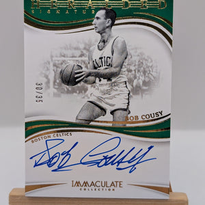 2023-24 Panini Immaculate Bob Cousy Heralded Signatures Auto #/35 Celtics FRENLY BRICKS - Open 7 Days