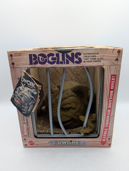 BOGLINS "Dwork" 1987 MATTEL HAND PUPPET MONSTER FRENLY BRICKS - Open 7 Days