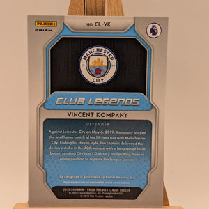 2019 Panini Prizm Premier Vincent Kompany Club Legends Auto Blue Shimmer FOTL FRENLY BRICKS - Open 7 Days