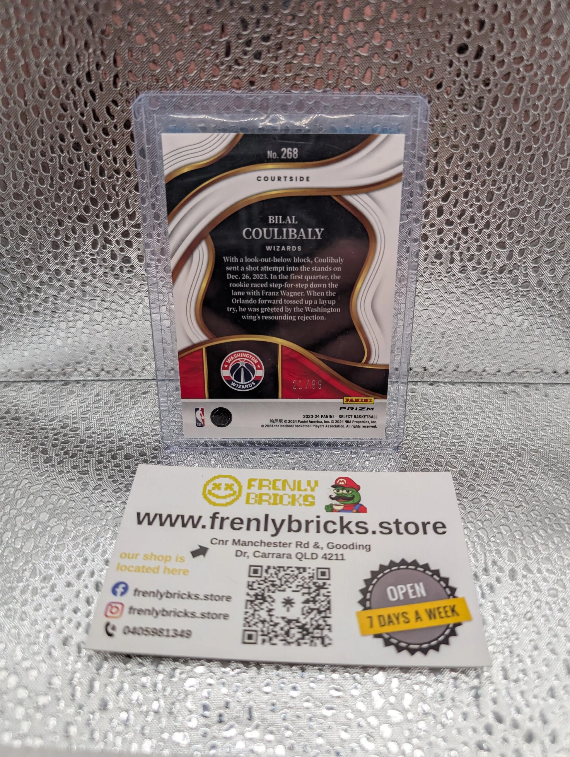 2023-24 Select H2 Bilal Coulibaly #268 Blue Disco Courtside /99 FRENLY BRICKS - Open 7 Days