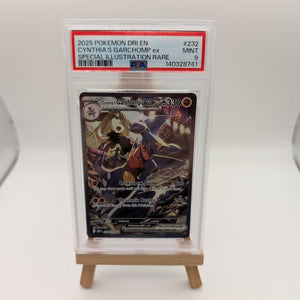 2025 Pokemon Destined Rivals Cynthia's Garchomp ex #232/182 PSA 9 FRENLY BRICKS - Open 7 Days