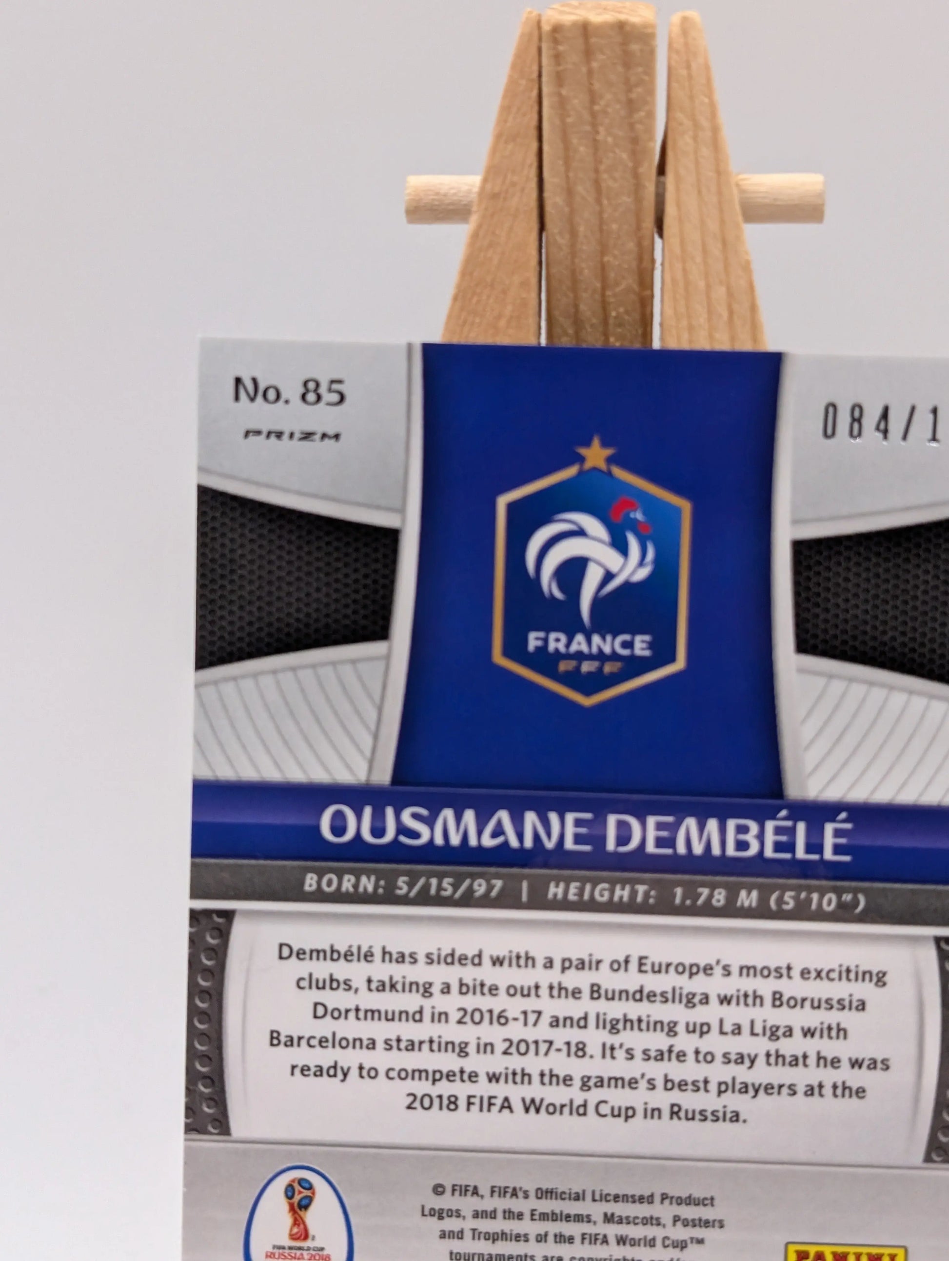 2018 Panini Prizm World Cup #85 Ousmane Dembele Light Blue Lazer #/125 France FRENLY BRICKS - Open 7 Days