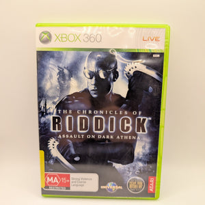 The Chronicles Of Riddick Assault On Dark Athena Xbox 360 PAL Complete Manual FRENLY BRICKS - Open 7 Days