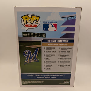 Funko Pop! MLB: BERNIE BREWER #08 Milwaukee Brewers Mascot Baseball FRENLY BRICKS - Open 7 Days