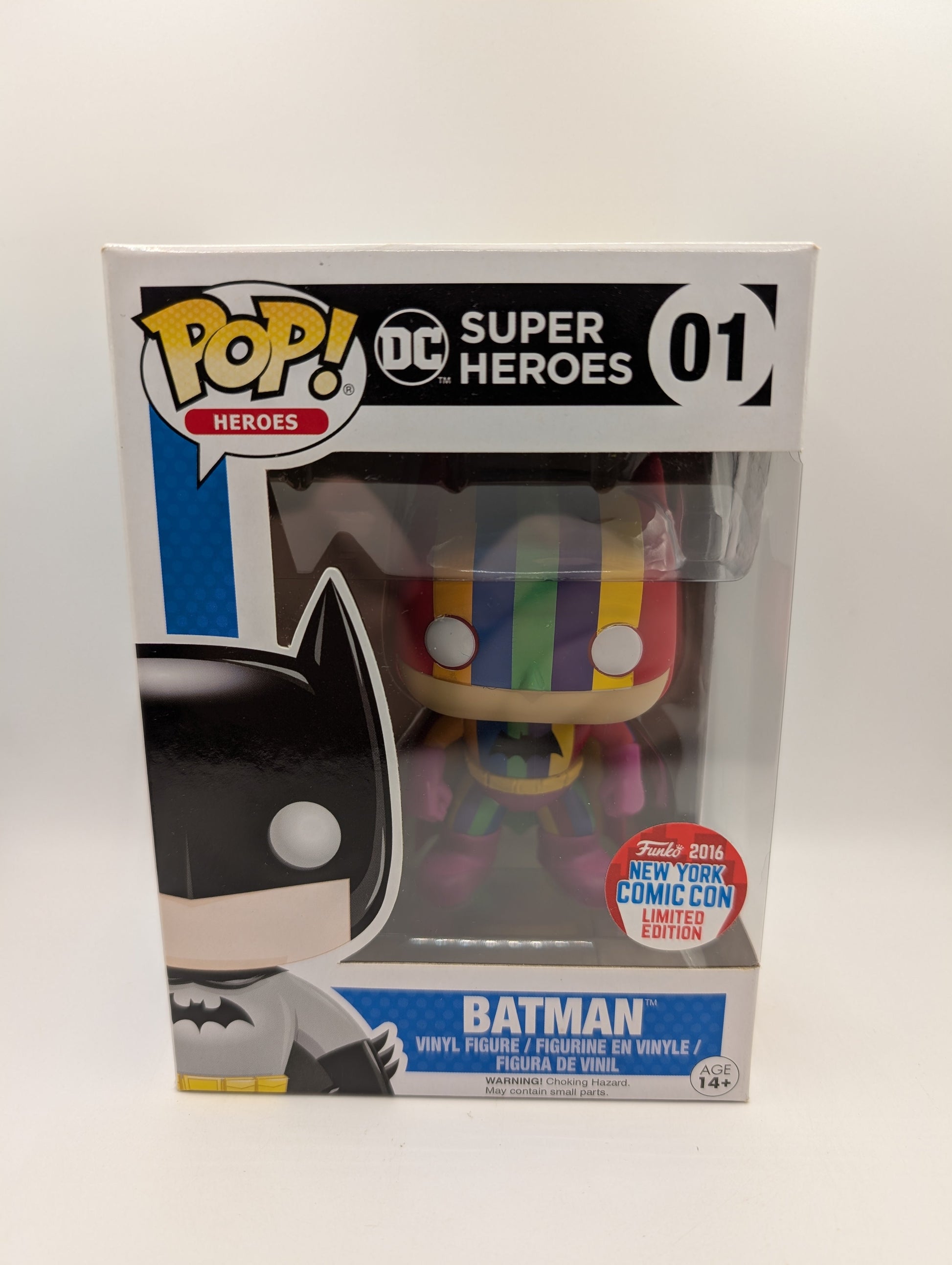 Rainbow BATMAN DC Superheroes 2016 NYCC Funko Pop! Vinyl # 01 Limited Edition FRENLY BRICKS - Open 7 Days