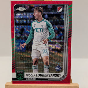 2025 Topps Chrome MLS Nicolas Dubersarsky AUTO RC Red Wave /5 Rookie Austin FRENLY BRICKS - Open 7 Days