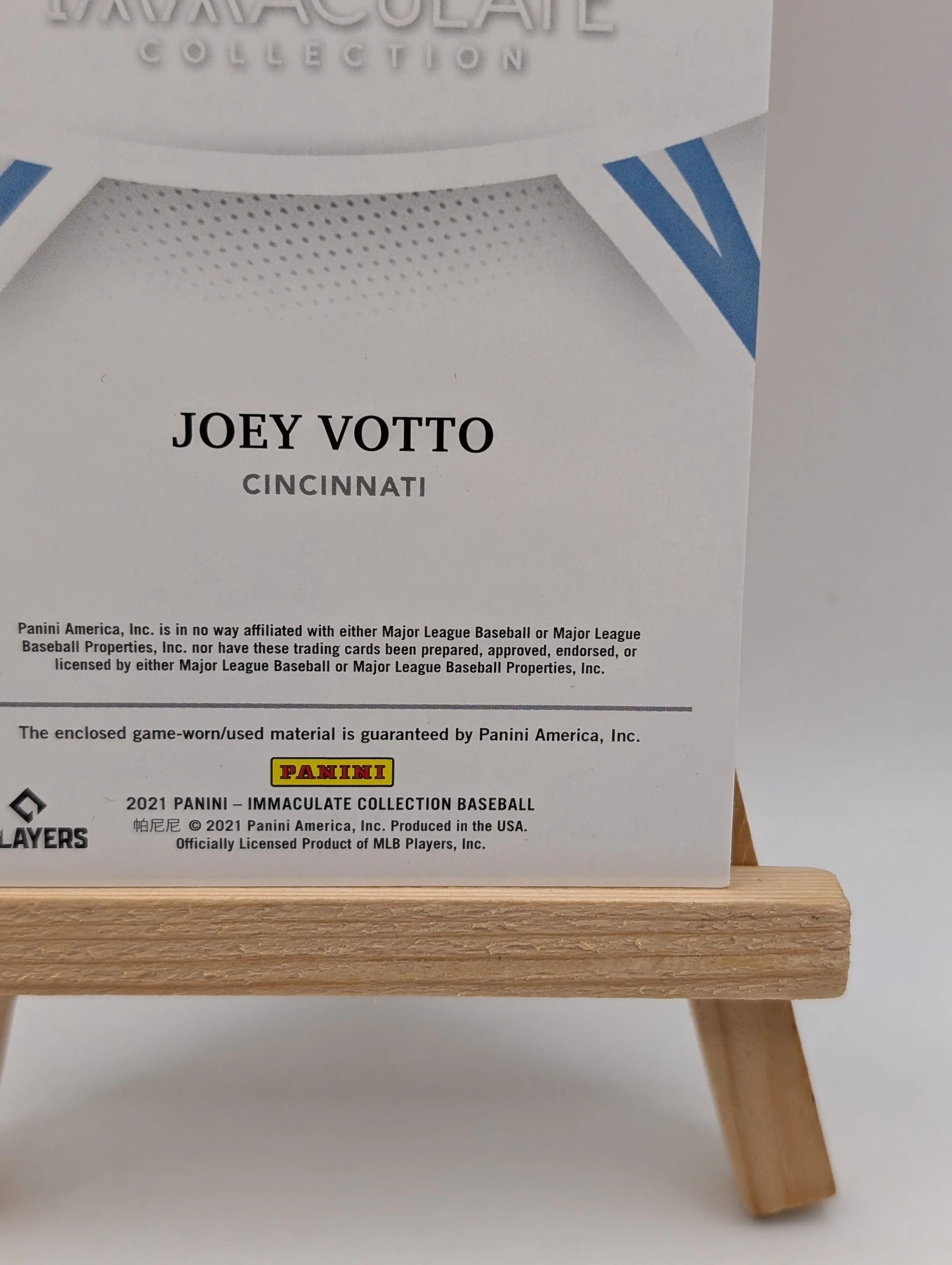 2021 Panini Immaculate Collection- Joey Votto Materials Trio /5 FRENLY BRICKS - Open 7 Days