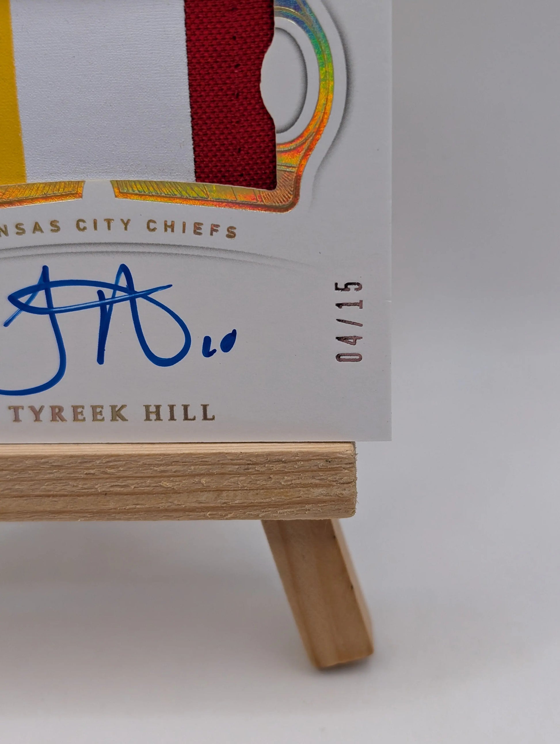 TYREEK HILL 2019 2020 Flawless Ruby Holo  3-Color Patch Auto /15 #PA-TH Chiefs FRENLY BRICKS - Open 7 Days