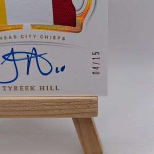 TYREEK HILL 2019 2020 Flawless Ruby Holo  3-Color Patch Auto /15 #PA-TH Chiefs FRENLY BRICKS - Open 7 Days