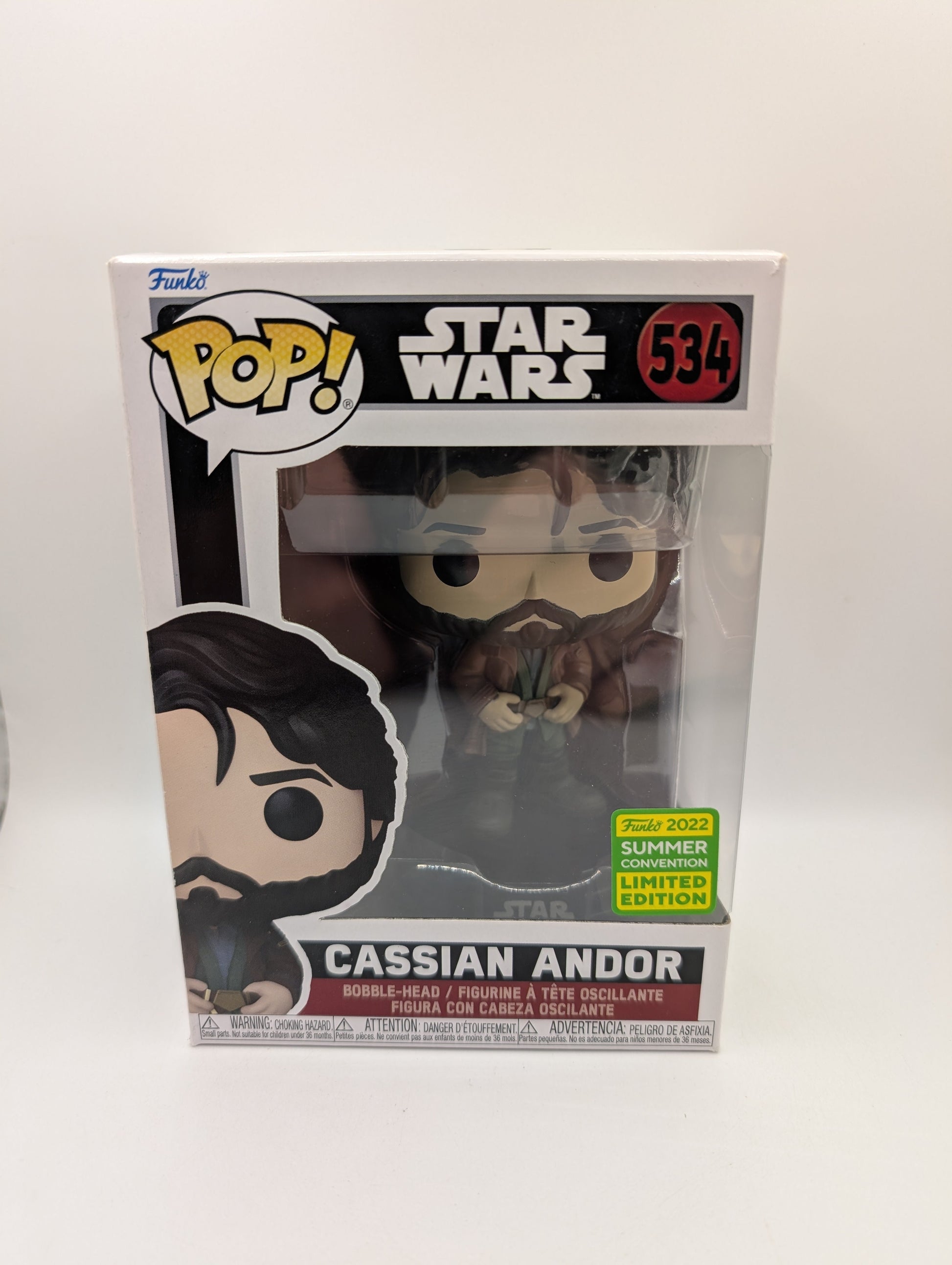 Star Wars - Cassian Andor Funko Pop Vinyl SDCC 2022 Exclusive #534 FRENLY BRICKS - Open 7 Days