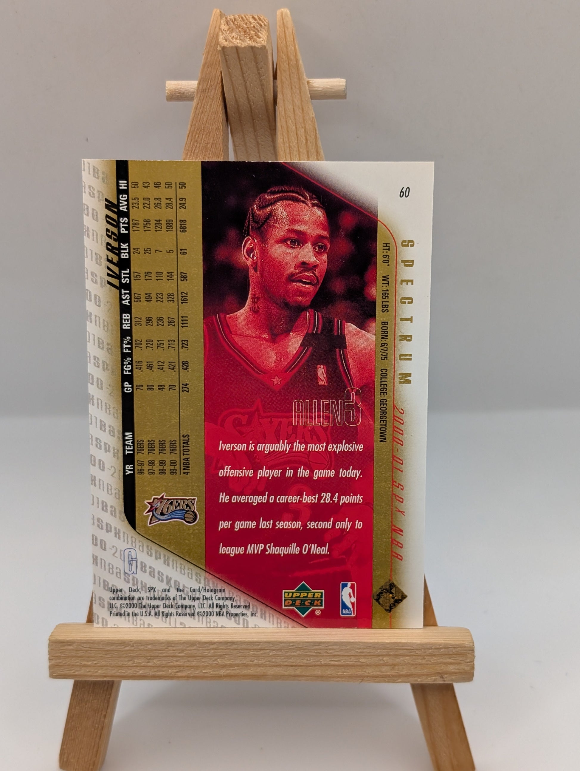 Allen Iverson [Spectrum] #3 2000 Spx /25 NBA FRENLY BRICKS - Open 7 Days