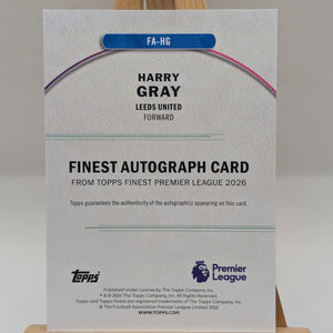 Harry Gray  2025-26 Topps Finest Premier  League RC Auto Gold /25 FRENLY BRICKS - Open 7 Days