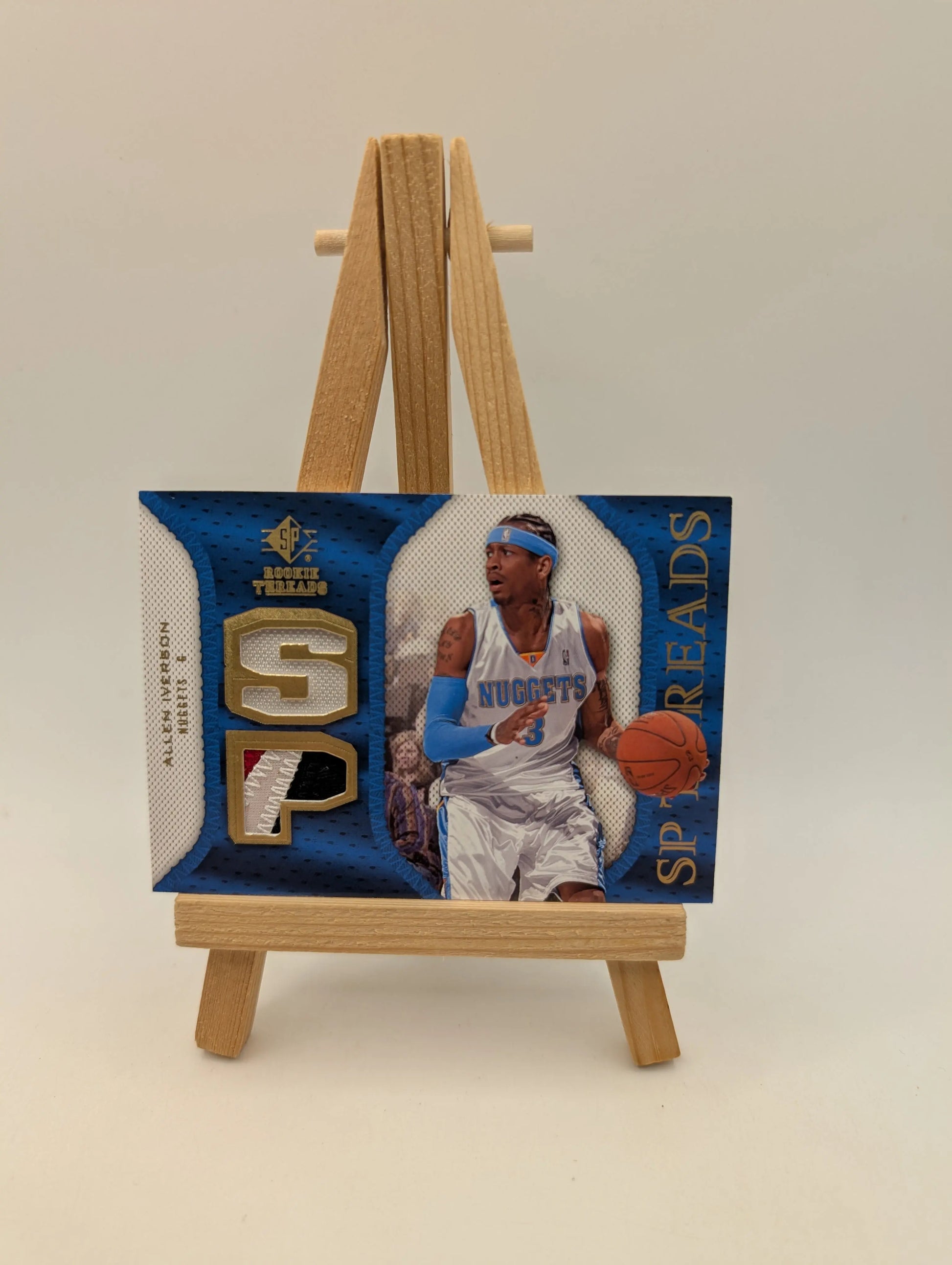 Allen Iverson 2007-08 Sp Rookie Threads Game Used Dual Jersey Nuggets Card FRENLY BRICKS - Open 7 Days