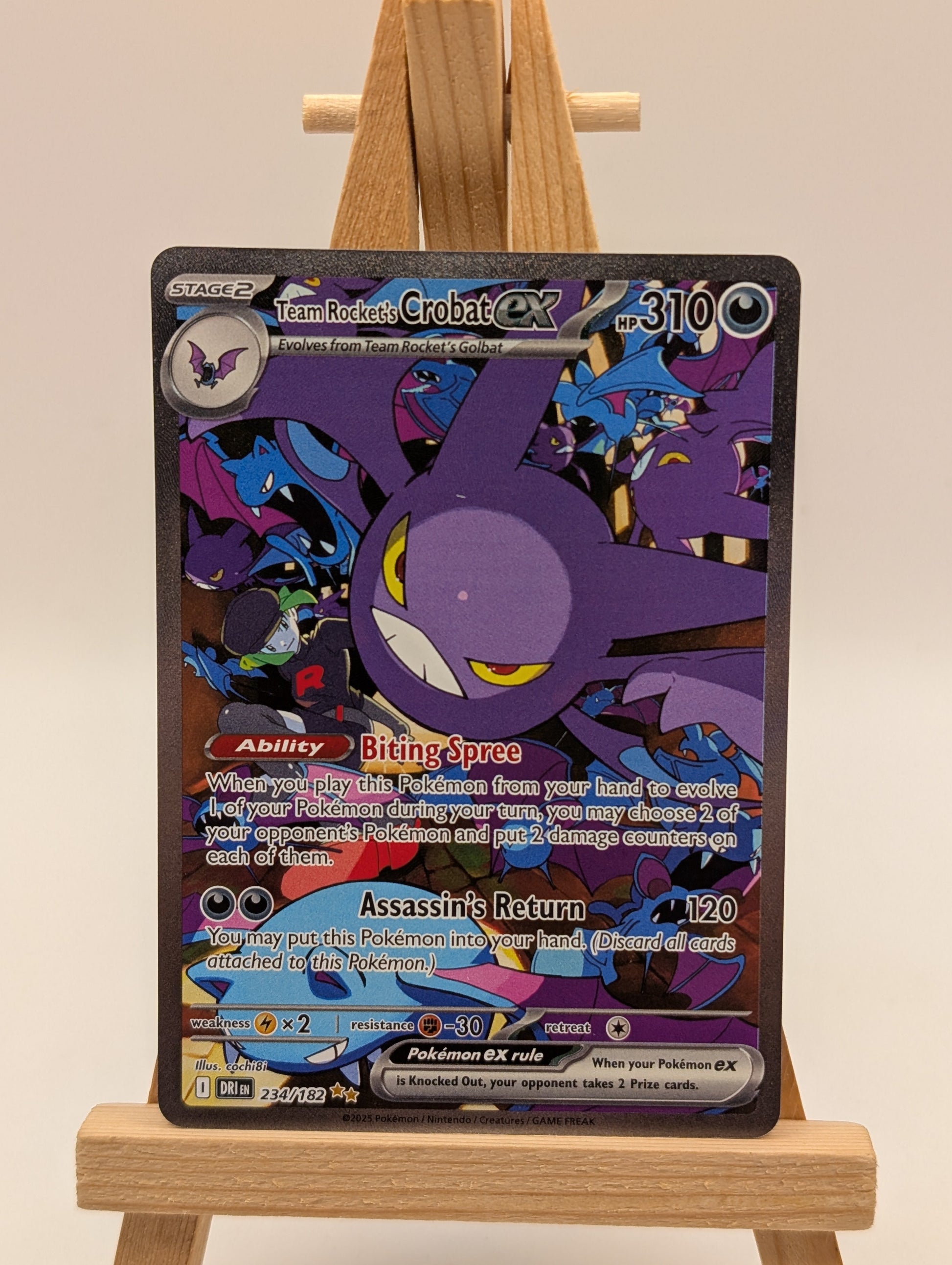 Team Rocket's Crobat ex 234/182 | Destined Rivals | Special Illustration Rare FRENLY BRICKS - Open 7 Days