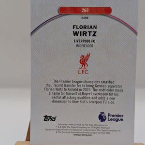 FLORIAN WIRTZ 2025-26 TOPPS FINEST P/L #260 GOLD REFRACTOR /20 FRENLY BRICKS - Open 7 Days