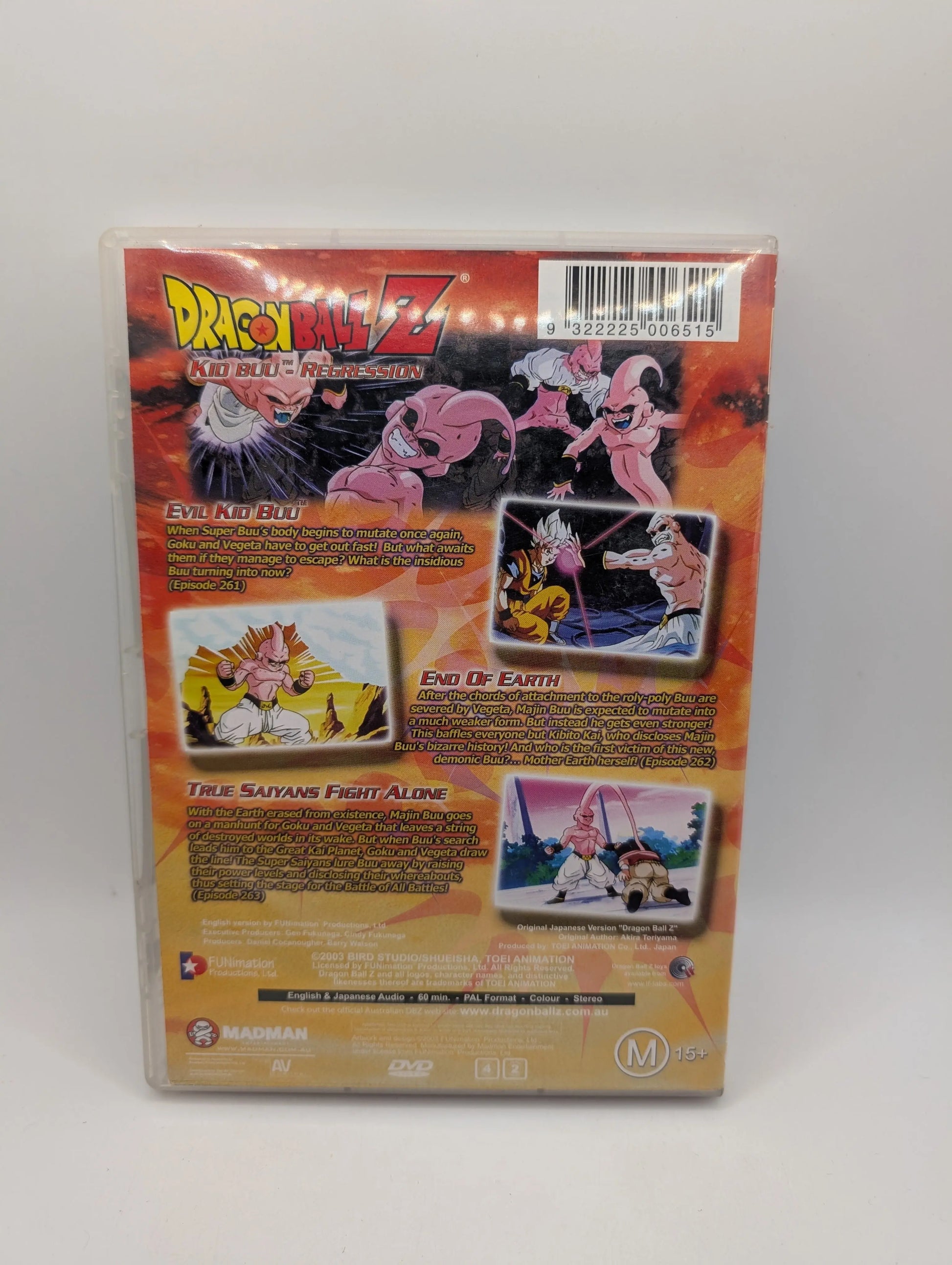 Dragon Ball Z Kid Buu Regression DVD 2002 FRENLY BRICKS - Open 7 Days
