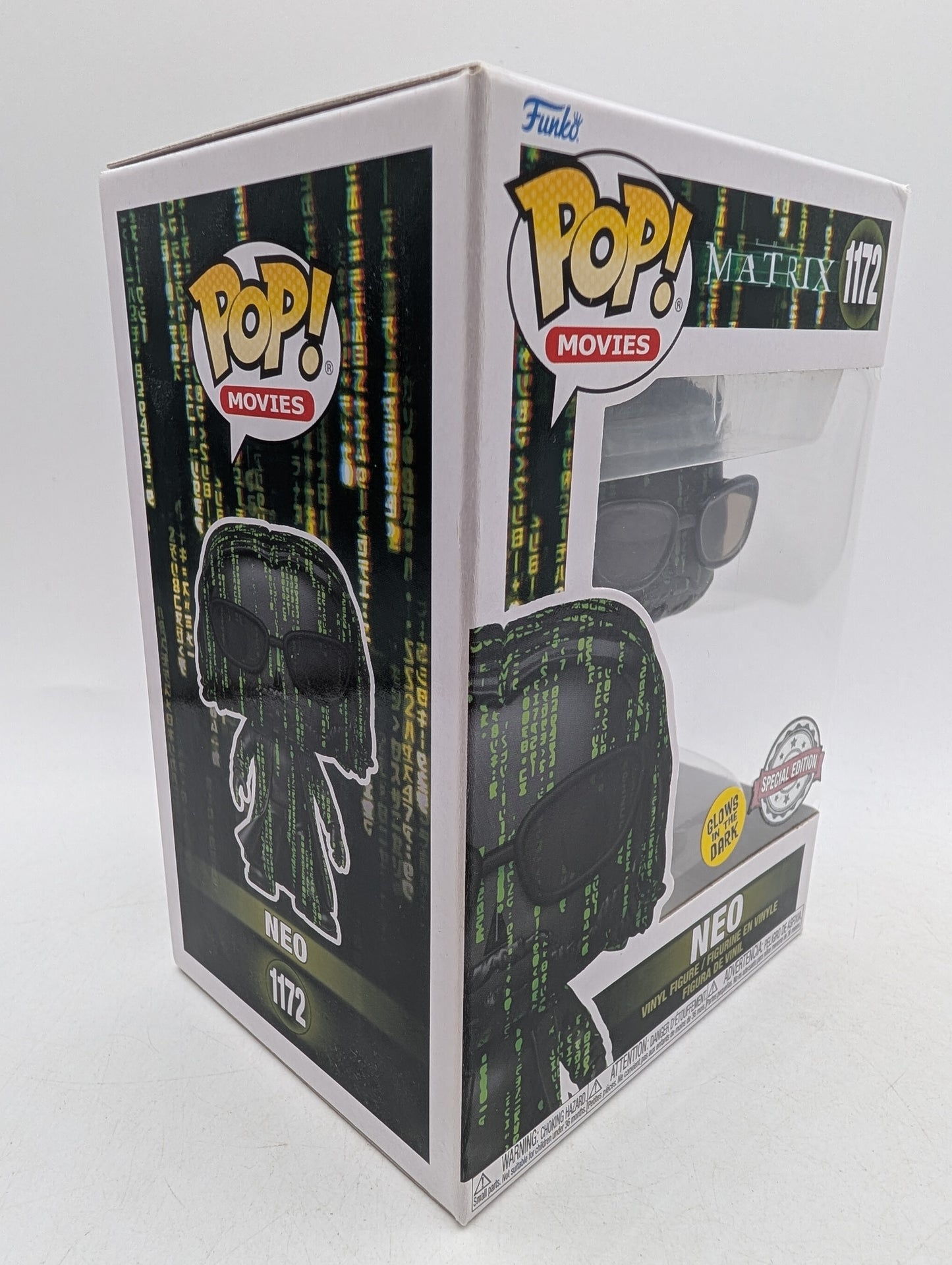 Funko Pop! Matrix Neo #1172 Glow in Dark Special Edition Vinyl Figure