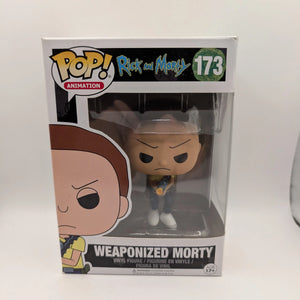FUNKO POP VINYL - ANIMATION - RICK AND MORTY - WEAPONIZED MORTY - #173 FRENLY BRICKS - Open 7 Days