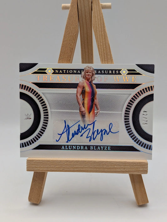 2024 National Treasures WWE Treasures of WWE Auto Holo Alundra Blayze /75 FRENLY BRICKS - Open 7 Days