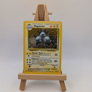 Magneton 9/102 Holo Rare Base Set - Pokemon Card WOTC MP FRENLY BRICKS - Open 7 Days