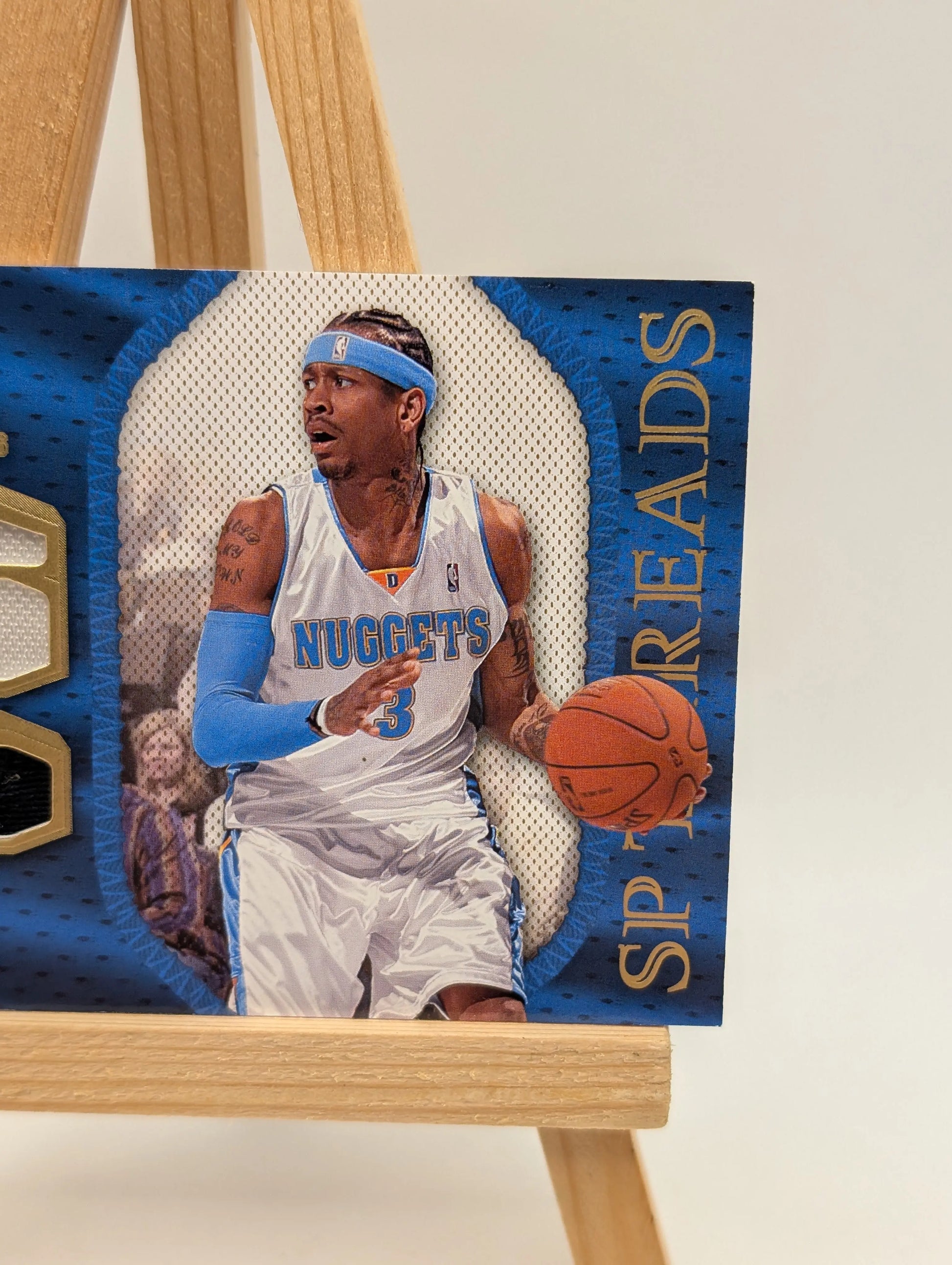 Allen Iverson 2007-08 Sp Rookie Threads Game Used Dual Jersey Nuggets Card FRENLY BRICKS - Open 7 Days