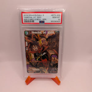 PSA 10 DBS Yamcha, At 100% SPR BT5-009 Miraculous Revival  POP 54 Dragonball FRENLY BRICKS - Open 7 Days