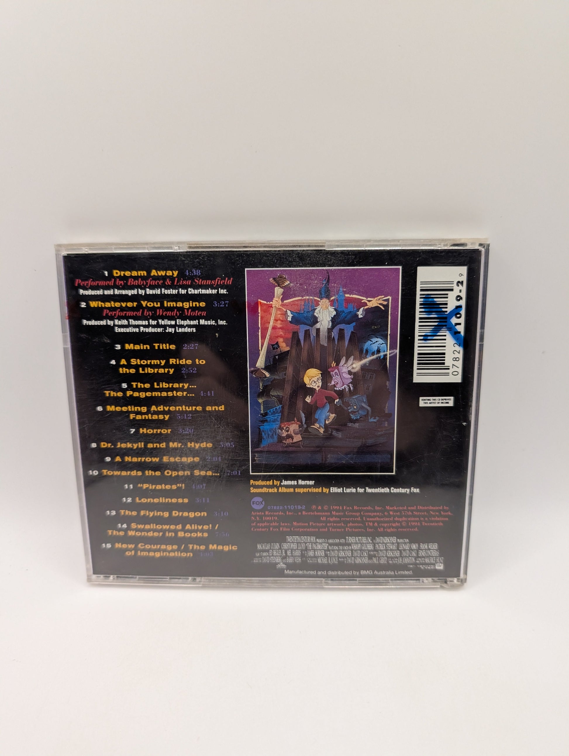 The Pagemaster - Original Motion Picture Movie Soundtrack CD VG+/VG+ FRENLY BRICKS - Open 7 Days