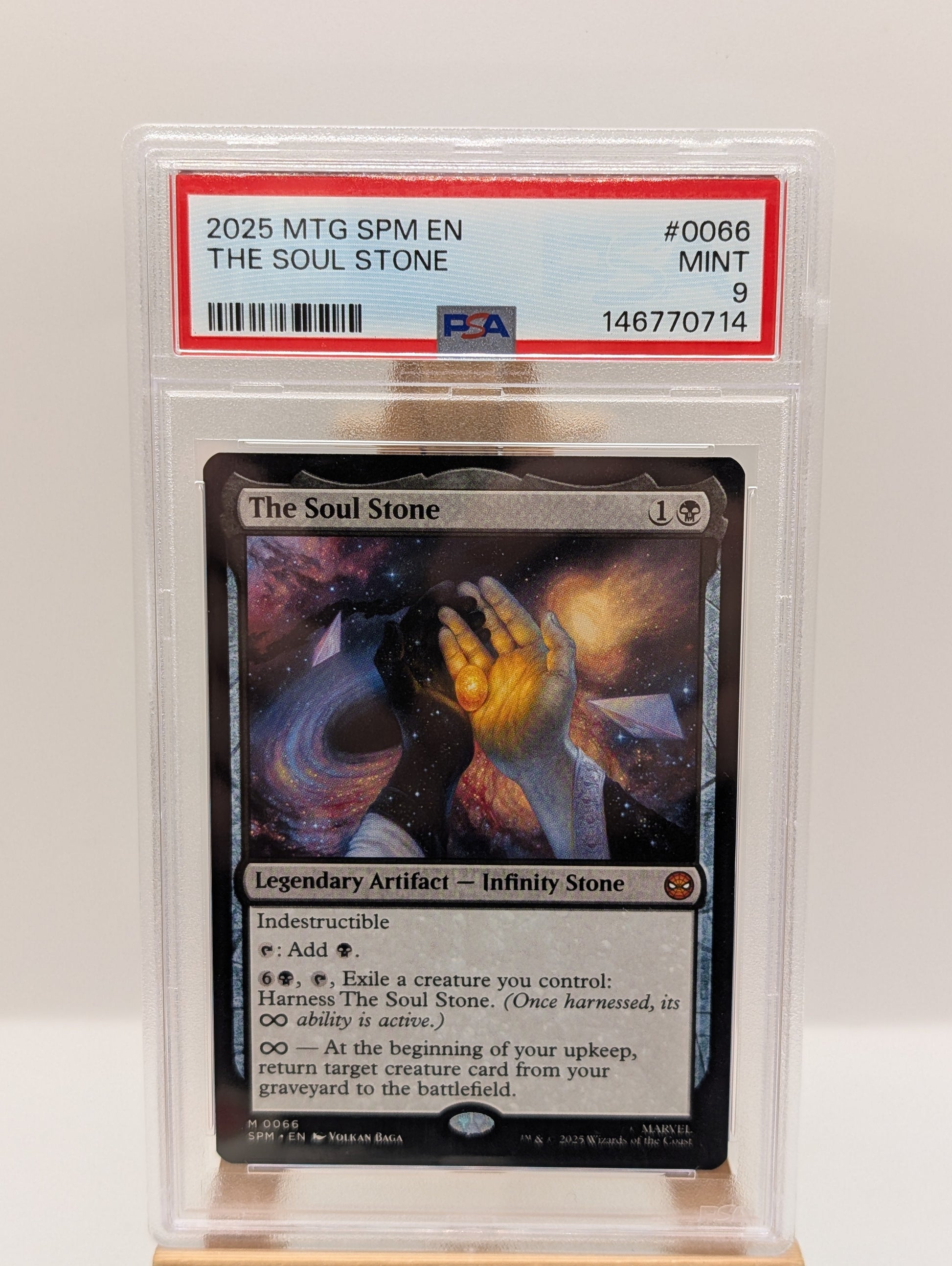 2025 MTG MARVEL'S SPIDER-MAN #0066 THE SOUL STONE PSA 9 FRENLY BRICKS - Open 7 Days