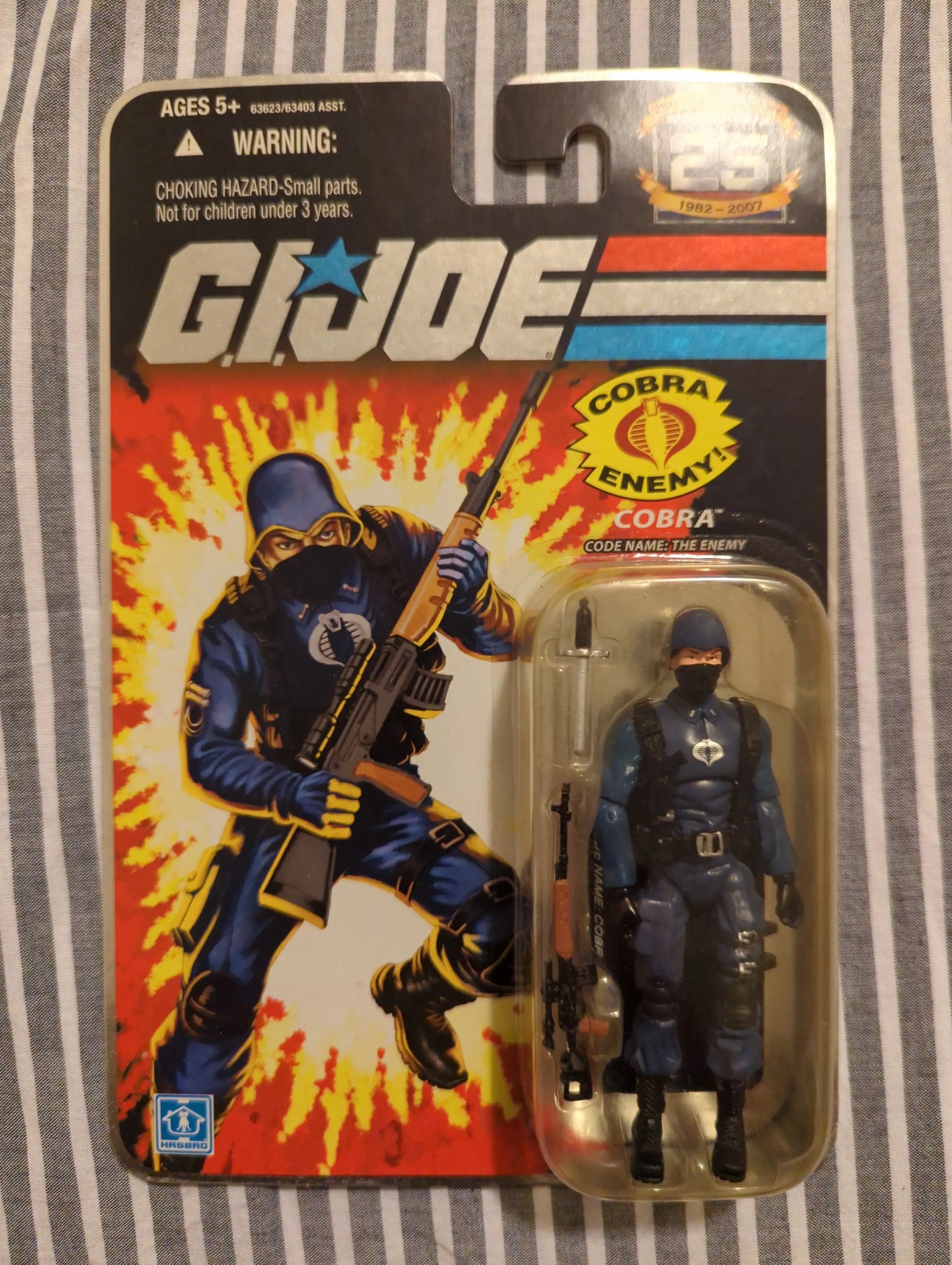 2007 MOC GI Joe 25th Anniversary Cobra Trooper Hasbro Action Figure Foil Card FRENLY BRICKS - Open 7 Days