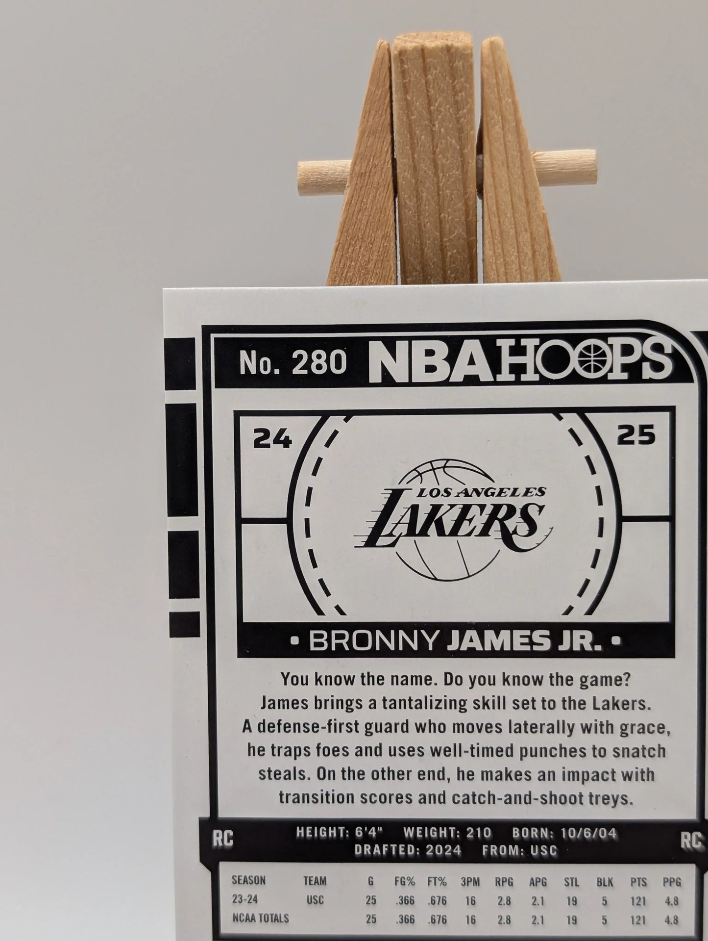 2024-25 BRONNY JAMES JR /99 PANINI HOOPS ROOKIE RC #280 FRENLY BRICKS - Open 7 Days