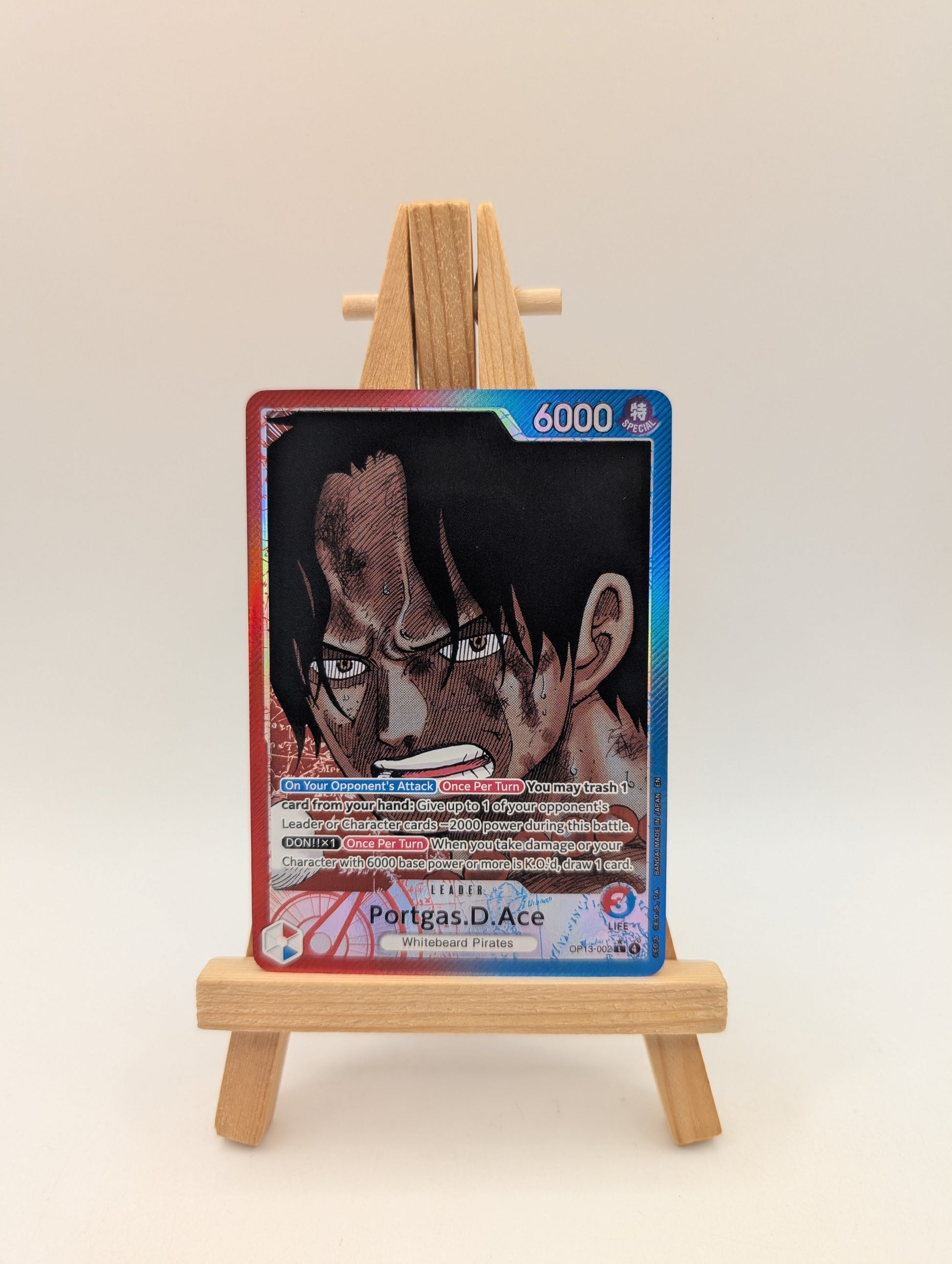 Portgas D Ace OP13 Manga Leader Rare	Alternate Art One Piece Card English Carryi FRENLY BRICKS - Open 7 Days