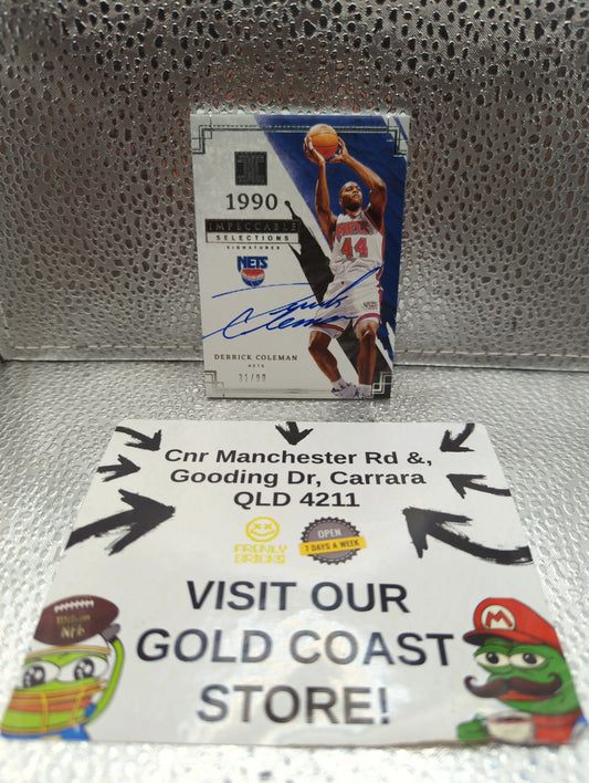 2021-22 Panini Impeccable Derrick Coleman /99 AUTO ON CARD Nets FRENLY BRICKS - Open 7 Days