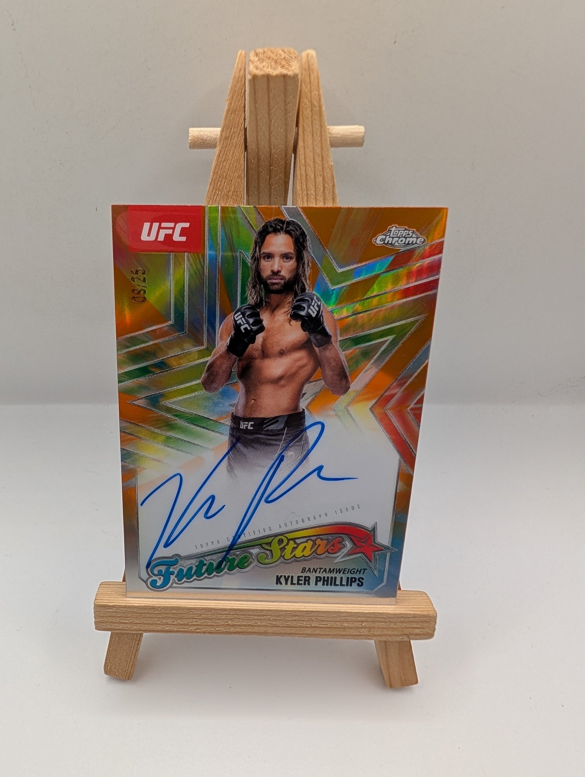 2025 Topps Chrome UFC Kyler Phillips Future Stars Auto Refractor SP #/25 FRENLY BRICKS - Open 7 Days