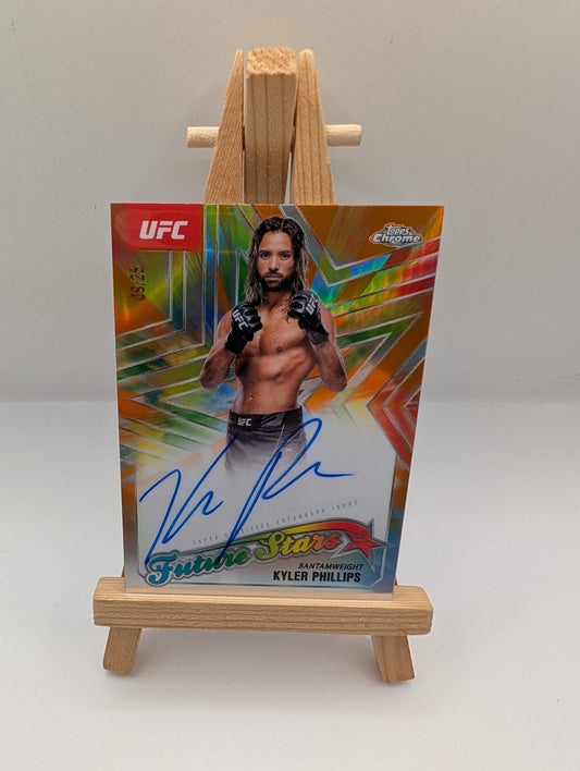 2025 Topps Chrome UFC Kyler Phillips Future Stars Auto Refractor SP #/25 FRENLY BRICKS - Open 7 Days