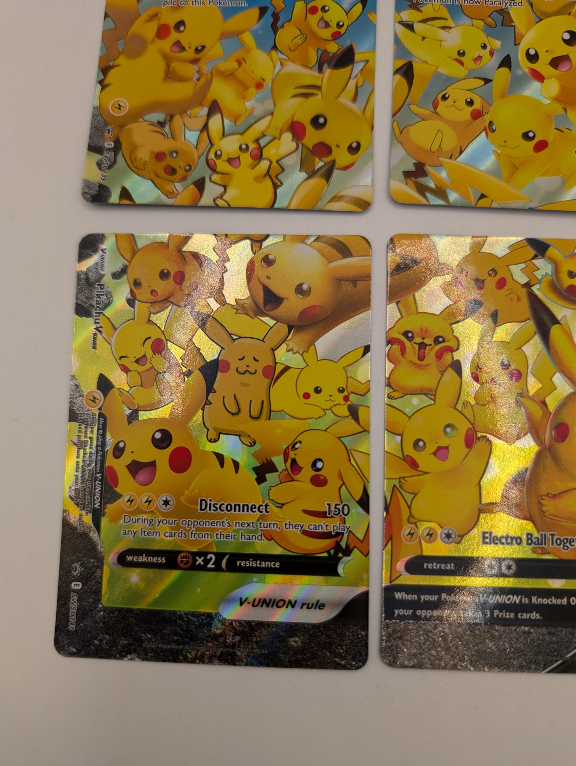 Pikachu V-Union - SWSH139-142 - Pokemon TCG: Celebrations Promo 4 Card Set FRENLY BRICKS - Open 7 Days