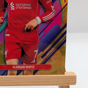 FLORIAN WIRTZ 2025-26 TOPPS FINEST P/L #260 GOLD REFRACTOR /20 FRENLY BRICKS - Open 7 Days