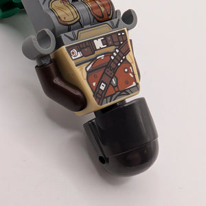 NEW - Lego Minifigure sw1057 The Mandalorian no cape MISPRINT HELMET FRENLY BRICKS - Open 7 Days