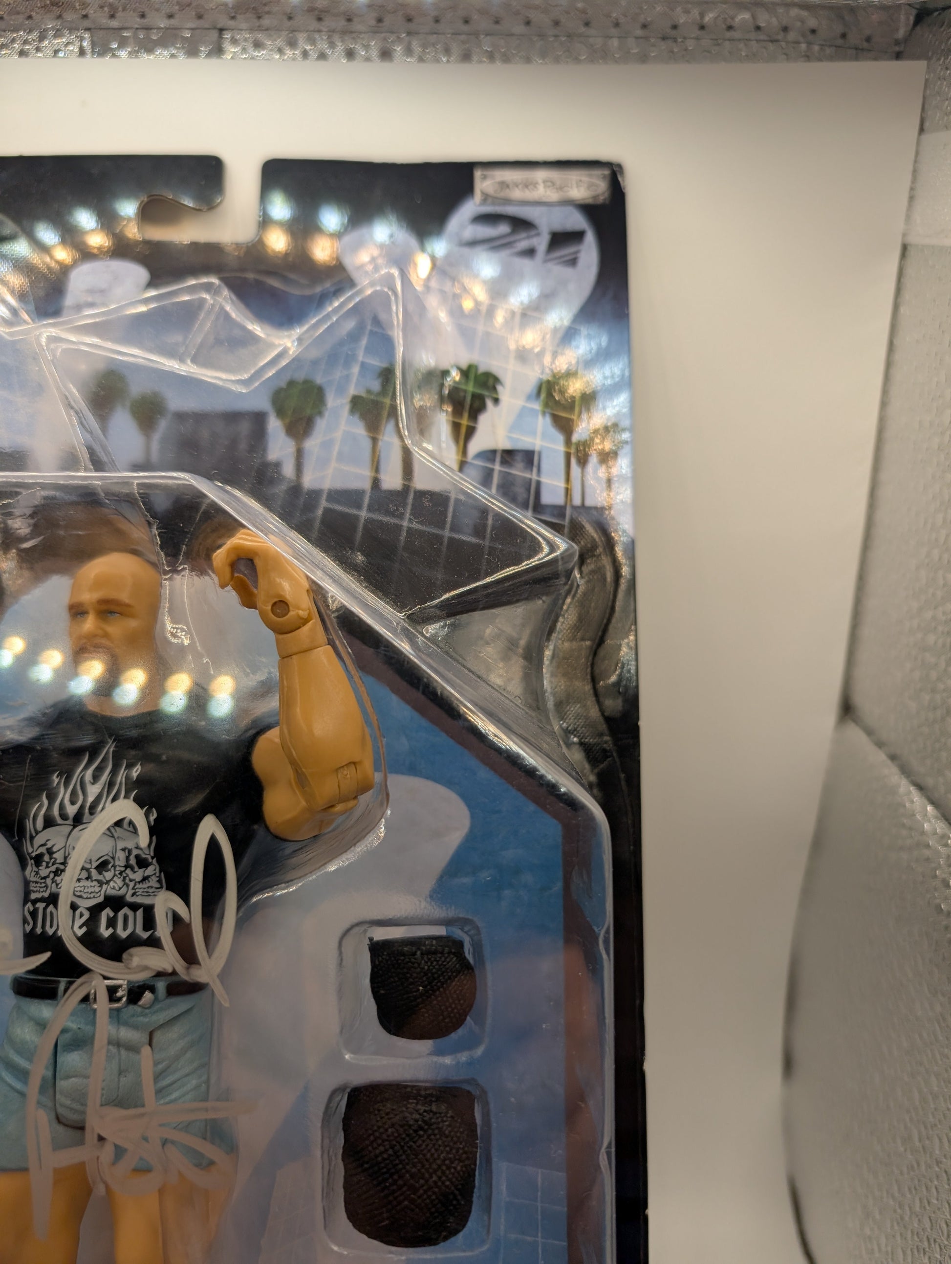 WWE WrestleMania 21 Stone Cold Steve Austin Action Figure 2005 New SIGNED AUTO FRENLY BRICKS - Open 7 Days