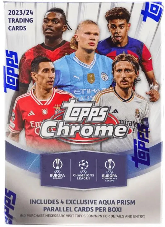 2023-24 Topps Chrome UEFA Club Competitions Soccer 7-Pack Blaster Box FRENLY BRICKS - Open 7 Days