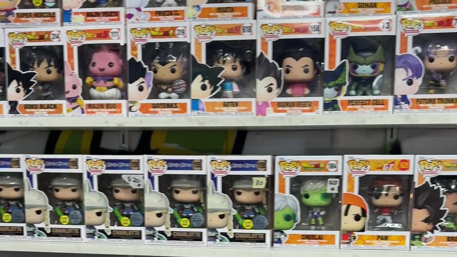 Current Funko Pop and collector shelves inside Frenly Bricks Carrara