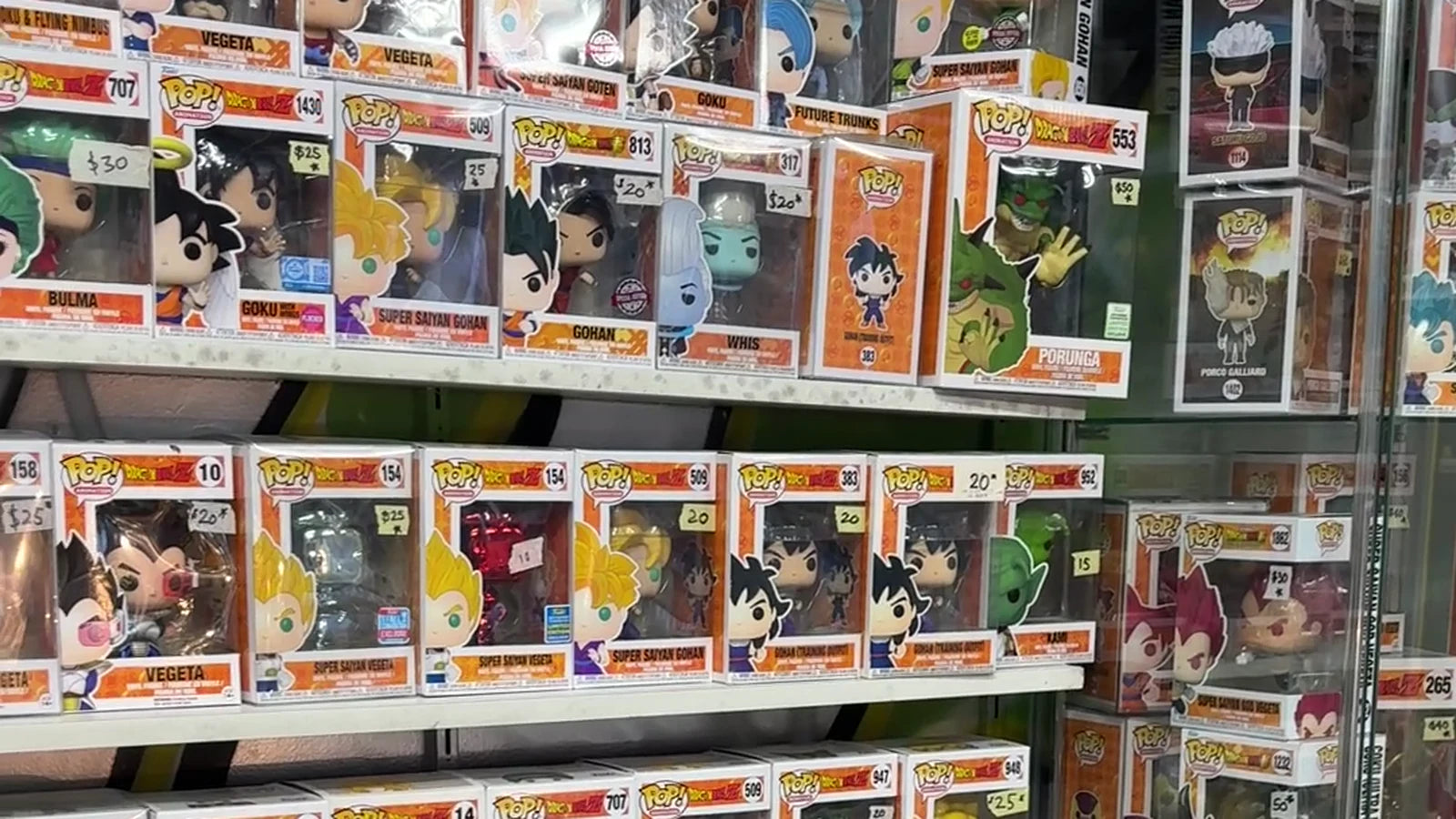 Current Funko Pop shelves inside Frenly Bricks Carrara
